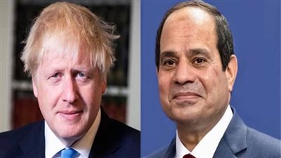 السيسي يبحث هاتفيا مع رئيس الوزراء البريطاني الملف الليبي وسد النهضة
