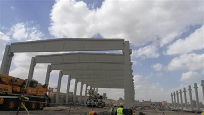 على مساحة 62.5 ألف متر.. قطاع الأعمال: بدء تركيب الهيكل الخرساني لأكبر مصنع غزل في العالم
