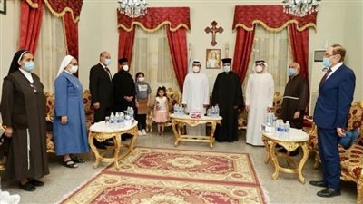 بالصور.. سفير الإمارات يزور مطرانية طيبة للأقباط الكاثوليك بالأقصر