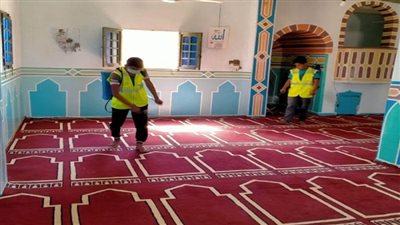 بالصور | الأوقاف تواصل حملتها الموسعة لنظافة وتعقيم المساجد خلال رمضان 