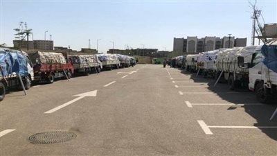 بالصور | بتوجيهات الإمام الأكبر.. انطلاق أكبر قافلة إغاثية من الأزهر إلى قطاع غزة