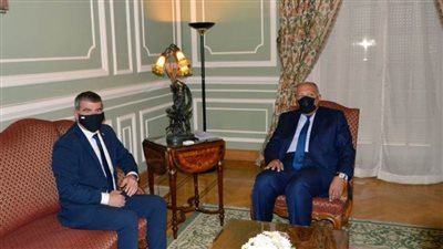 سامح شكرى يستقبل وزير خارجية إسرائيل 