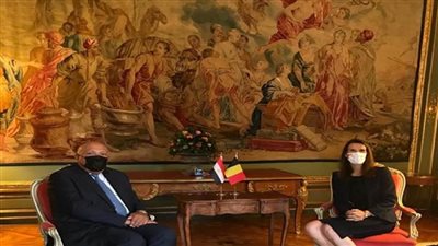 بالصور | خلال زيارته لبروكسل.. وزير الخارجية يلتقي نظيرته البلجيكية