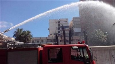ندب الأدلة الجنائية لمعاينة حريق نشب بمكتبة في الإسكندرية