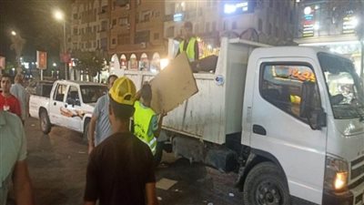 بالصور | جهاز دمياط الجديدة يشن حملة ليلية مكبرة لإزالة الإشغالات والمخالفات