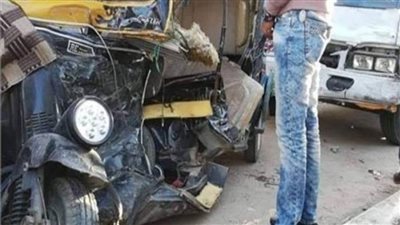 مصرع سائق توك توك وإصابة شخصين آخرين بحادث تصادم في شبرا الخيمة