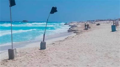 غلق شواطيء مطروح بسبب ارتفاع الأمواج