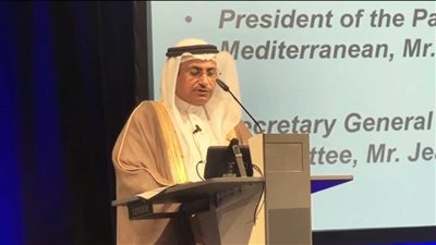 العسومي: الوعي والتنمية والمواجهة الفكرية تشكل رؤية البرلمان العربي في الحرب على الإرهاب في منطقة الساحل 