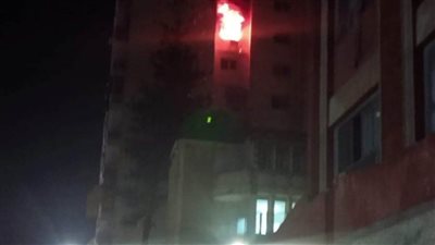 إخماد حريق هائل بوحدة سكنية  بمنطقة الجراج ببورسعيد
