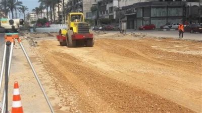  استمرار أعمال تطوير تطوير شارع ٢٣يوليو ببورسعيد