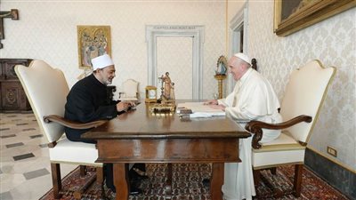 فى لقاء خاص.. شيخ الأزهر وبابا الفاتيكان يؤكدان مواصلة جهودهما لترسيخ قيم الحوار والتآخى