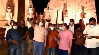 وزير السياحة يتفقد طريق الكباش ويتابع آخر مستجدات ترميم المعابد