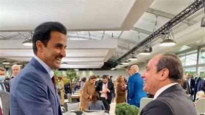 الرئيس السيسي يلتقى أمير قطر ورئيس وزراء بريطانيا على هامش قمة تغير المناخ