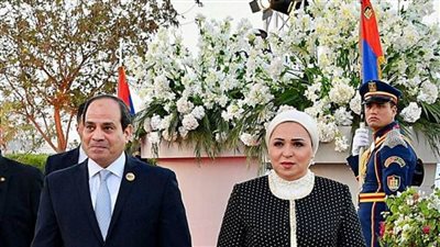 الرئيس السيسى والسيدة قرينته يستقبلان الأمير تشارلز والأميرة كاميلا