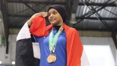 نعمة سعيد تحصد ذهبية المجموع وفضية النتر فى بطولة العالم للأثقال