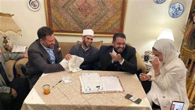 روجينا وشيماء سيف وأحمد السعدنى يهنئون ماجد المصرى لعقد قران ابنته 