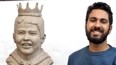 طالب فنون جميلة بالمنيا يصمم تمثالا للطفل ريان: 