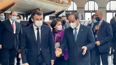 الرئيس السيسي يلتقى نظيره الفرنسى إيمانويل ماكرون