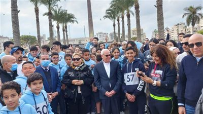 محافظ بورسعيد يشهد انطلاق ماراثون مدرسة نيرمين اسماعيل الدولية
