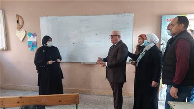في ثاني أيام الفصل الدراسي الثاني محافظ بورسعيد يثفقد مدرسة الاسلامية الإعدادية بنات