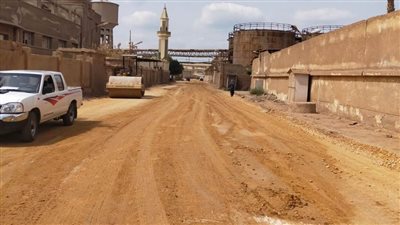 أعمال رصف مكثفة في بسيون وكفر الزيات