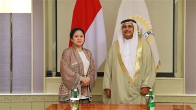 رئيس البرلمان العربي يبحث مع رئيسة برلمان إندونيسيا تنظيم منتديات برلمانية داعمة لقضايا الدول العربية والإسلامية 