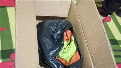 العثور على طفل رضيع داخل كرتونة ملقاة بشارع بالغربية 