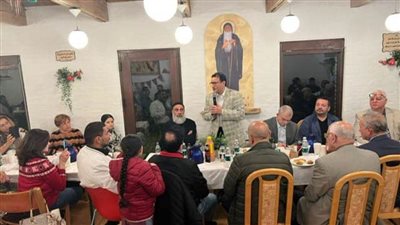 سفير مصري بالدنمارك يشارك في حفل إفطار أقامته الكنيسة القبطية بكوبنهاجن