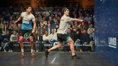 يوسف إبراهيم يتأهل للدور ربع النهائي ببطولة جي بي مورجان للاسكواش