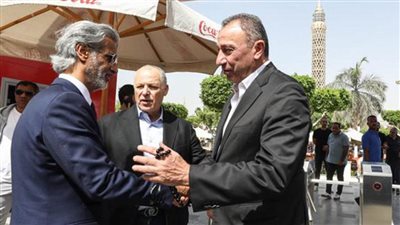 الخطيب يستقبل رئيس الاتحاد القطري لكرة القدم داخل النادي الأهلي