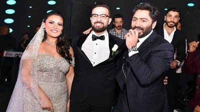 بالصور.. وزيرة الصناعة واللواء محمد أمين ونجوم الفن والرياضة والإعلام يحتفلون بزفاف حبيبة سامر ومحمد حسين