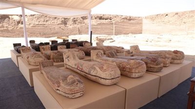 الكشف عن أول وأكبر خبيئة تماثيل برونزية بجبانة البوباسطيون في سقارة (صور)