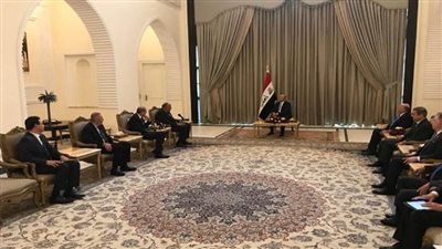 رئيس جمهورية العراق يستقبل شكري والصفدي (صور)