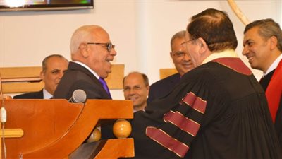 محافظ بورسعيد يشهد مراسم تنصيب القس/بهاء رشاد راعيا للكنيسة الانجيلية ببورسعيد