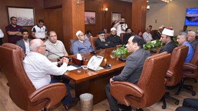 محافظ بورسعيد يستقبل المهنئين بالذكري التاسعة لثورة٣٠يونيو