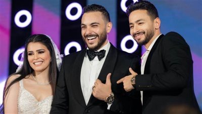 بالصور..فؤاد والكابو وهلال وعمر كمال فى حفل زفاف المخرج كريم مسلم