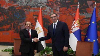 الرئيس السيسي يرحب بتعظيم التعاون المشترك مع الجانب الصربي (صور)