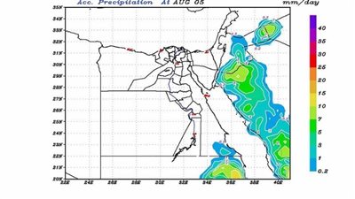 أمطار خفيفة على جنوب سيناء والبحر الأحمر وجنوب الصعيد الأحد والإثنين