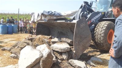 إزالة 318 حالة بناء مخالف وتعدي على الأراضي الزراعية في الغربية (صور)