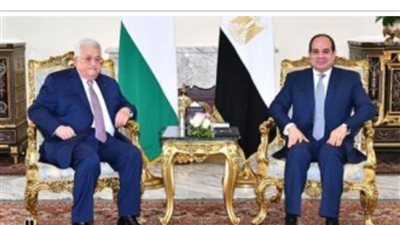 الرئيس السيسى يستقبل نظيره الفلسطينى بقصر الاتحادية