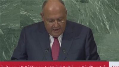 سامح شكرى: 1 من كل 5 أشخاص يواجه الجوع فى أفريقيا ولن نتهاون فى حق مصر من المياه