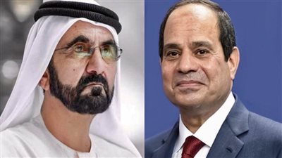 الرئيس السيسي يشيد بجهود الشيخ محمد بن راشد الداعمة لمصر
