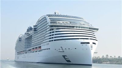 قناة السويس تشهد عبور أحدث السفن السياحية MSC WORLD EUROPA