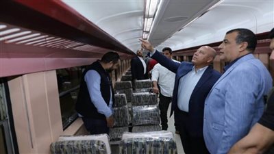 وزيرا النقل والإنتاج الحربي يتفقدان ورش كوم أبو راضي ببني سويف (صور)