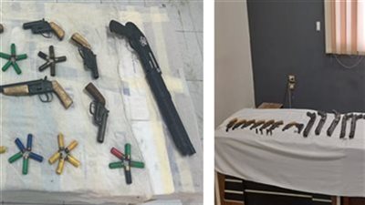 حملة أمنية بأسيوط تضبط 28 قطعة سلاح ناري و8 قضايا مخدرات 