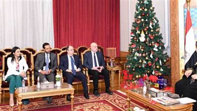 البابا تواضروس يستقبل وزير الداخلية اللبناني في المقر البابوي