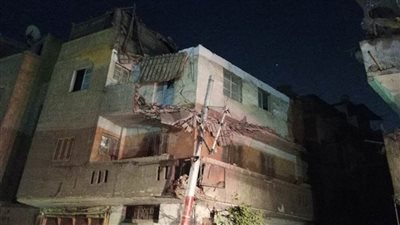 انهيار جزئي بعقار قديم بأنفوشي الإسكندرية دون خسائر بشرية