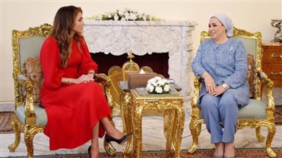السيدة انتصار السيسي: سعدت بلقاء الملكة رانيا في بلدها مصر