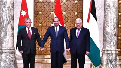 تكاتف الجهود لحل قضية القدس.. البيان الختامي للقمة الثلاثية المصرية الأردنية الفلسطينية