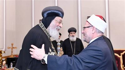 البابا تواضروس يلتقي مفتي الجمهورية للتهنئة بعيد الميلاد المجيد 